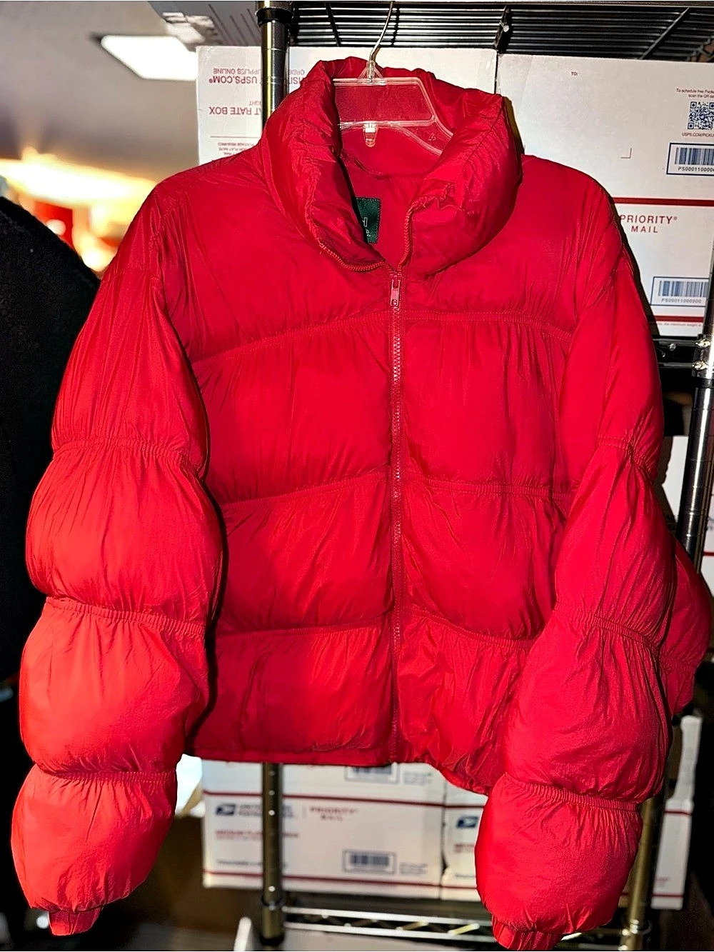 Wild Fable Red Puffer Jacket Size Large NWT